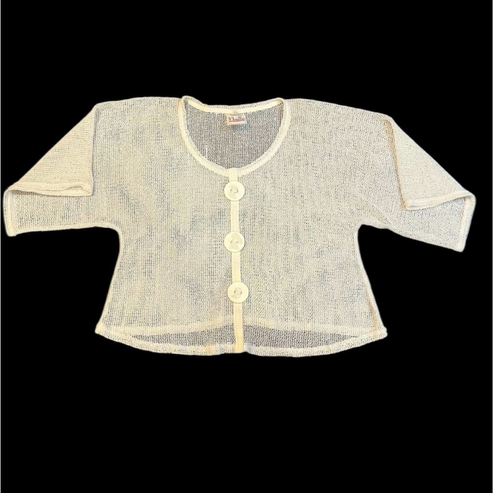 Vintage Y2K Noelle‎ White / Off White Open Knit Top – One Size
